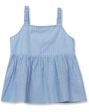 Lands' End Girls Woven Tank Top - Blue