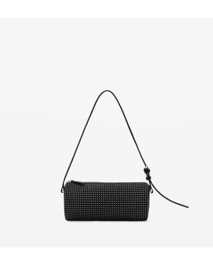 Mango Oval Studded Shoulder Bag - Black