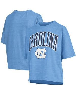 Pressbox Carolina Blue North Carolina Tar Heels Nelson Arch Over Logo Waist Length Oversized Slub T-shirt