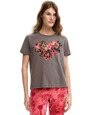 Desigual Tiger Heart T-shirt - Red