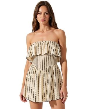 Modenaire Sheer Rose Print Mesh Maxi Dress - Natural
