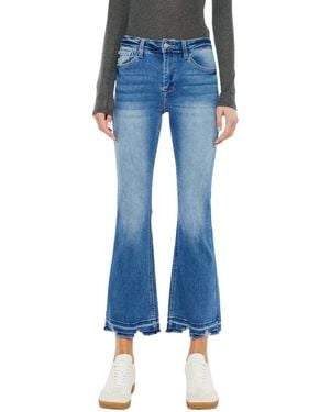 KanCan Essentials Volumina High Rise Crop Bootcut Jeans - Blue