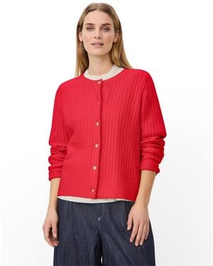 Masai Maleryntha Cable-knit Button-front Cardigan - Red