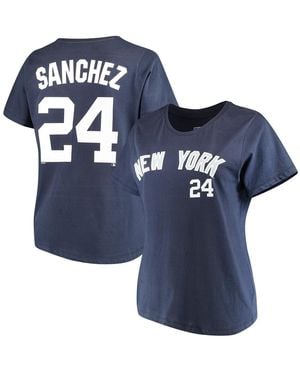 Majestic Gary Sanchez New York Yankees Name Number T-shirt - Blue