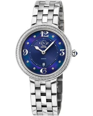 Gevril Gv2 Verona Swiss Quartz Stainless Steel Bracelet Diamond Watch - Metallic
