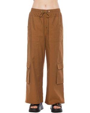 Alexia Admor Evren Drawstring Cargo Pants - Brown