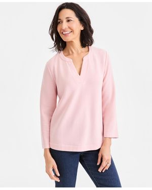 Style & Co. Luxlounge Fleece Sweatshirt - Pink