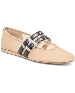 Dolce Vita Baylee Grommet Double Strap Mary Jane Flats - White
