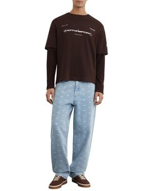Reiss Rovik Mclaren Racing Double-layer Relaxed T-shirt -fit - Blue