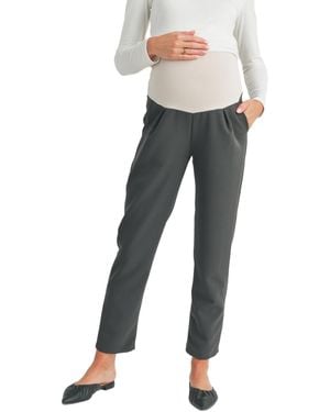 Hello Miss Maternity Relax Fit Over The Belly Pants - Gray