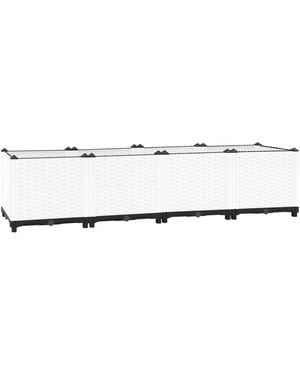Vidaxl Raised Bed Polypropylene Large Durable Raised Garden Bed - White