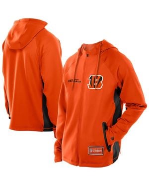 KTZ Cincinnati Bengals Combine Authentic Raglan Scuba Full-zip Hoodie - Orange