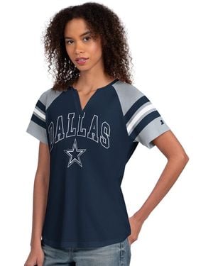 Starter Dallas Cowboys Game On Notch Neck T-shirt - Blue