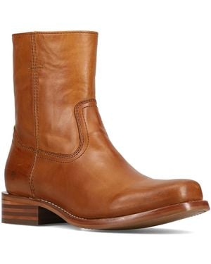 Frye Campus Inside Zip Ankle Boots - Brown