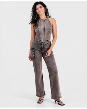 BarIII Dirty Denim High-rise Straight Jeans - Multicolor