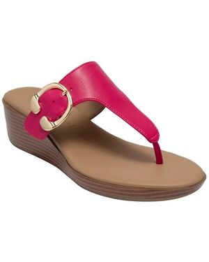 Aerosoles Izola Open Toe Wedge Sandals - Pink