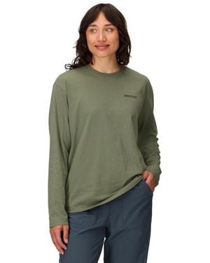 Marmot Crewneck Long Sleeve T-shirt - Green