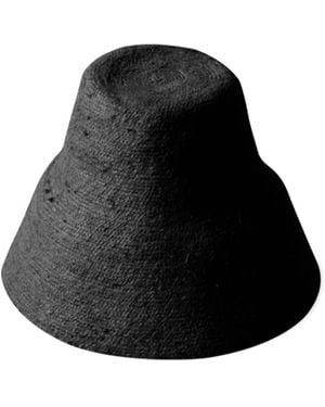 BrunnaCo Naomi Jute Clochet Straw Hat - Black
