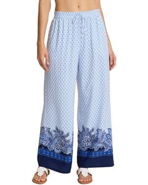 Tommy Bahama Printed Pull-on Swim Cover-up Pants - Blue