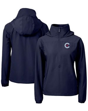 Cutter & Buck Chicago Cubs City Connect Charter Eco Half-zip Anorak Jacket - Blue