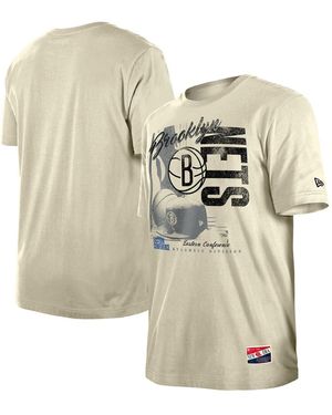 KTZ Brooklyn Nets Distressed Throwback Vintage Color Pack T-shirt - Natural