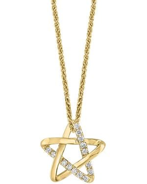 Lali Jewels Diamond Star 18" Pendant Necklace (1/6 Ct. T.w. - Metallic
