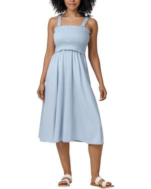 Kindred Bravely Sienna Smocked Maternity & Nursing Dress - Blue