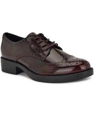 Nine West Studey Lace-up Wingtip Oxford Shoes - Black