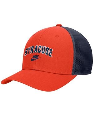 Nike Syracuse Vintage Arch Rise Performance Trucker Adjustable Hat - Red