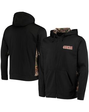 Dunbrooke Black And Realtree Camo San Francisco 49ers Decoy Tech Fleece Full-zip Hoodie