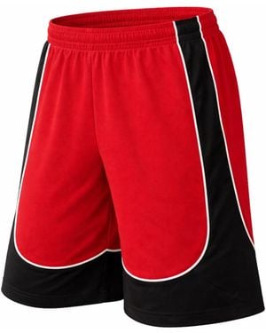 Galaxy By Harvic Athletic Performance Side Striped Shorts - Red