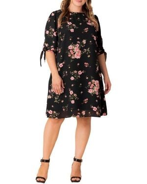 Kiyonna Plus Size Manhattan Shift Dress - Black