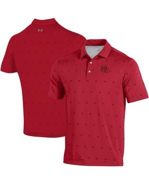 Under Armour Utah Utes Gameday Armourfuse Polo Shirt - Red