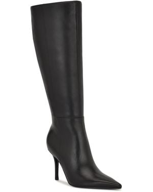 Nine West Gerty Tall Pointy Toe Stiletto Boots - Black