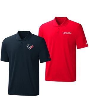 Starter Navy/red Houston Texans Logo Polo Set