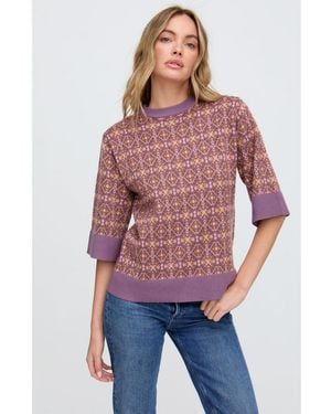 Raffya Daffodil Slouchy Knitted T-shirt - Red