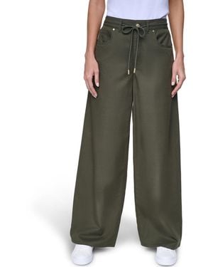 Nautica Cotton-blend Drawstring Relaxed-fit Pants - Green