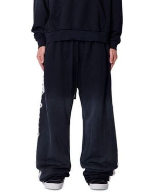 MNML Mojave Oversized Faded Sun-bleached Sweatpants - Blue