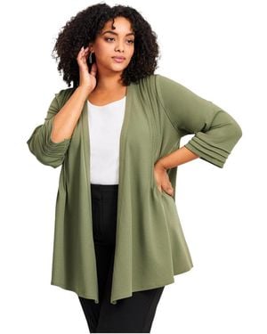 Avenue Plus Size Cascade Jacket - Green