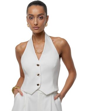 JLUXLABEL Luxe Halter Vest - White