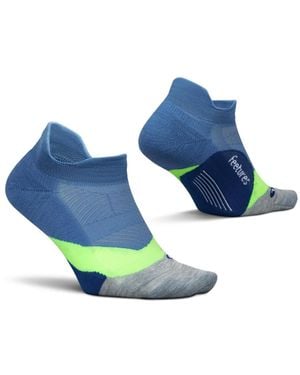 Feetures Elite Light Cushion No Show Tab Ankle Socks - Blue