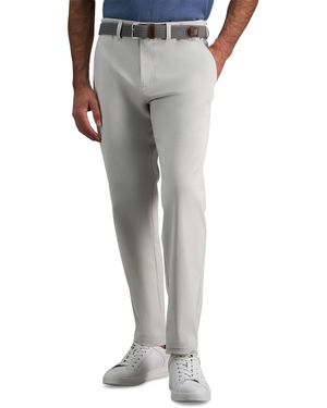 Haggar Sport Travel Performance Straight Fit Flat Front Pants - Gray