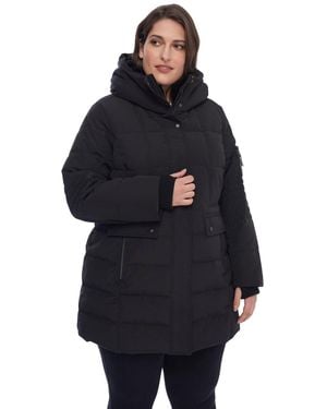Alpine North Plus Size Kootney Mid-length Parka Coat - Blue