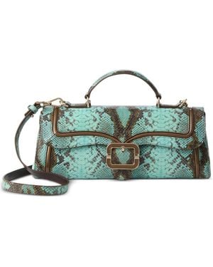 Brahmin Dayan Turquoise-stone Tecoma Leather Satchel - Green