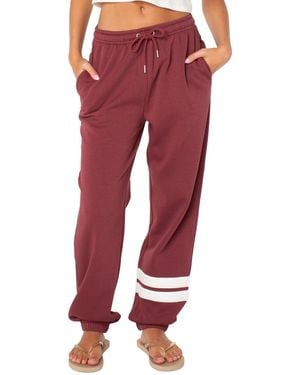 Roxy Sunset Striped jogger Sweatpants - Red