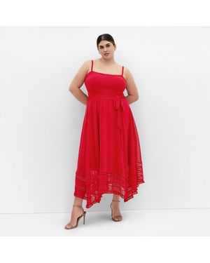 City Chic Plus Size Embroidered Tulle Dress in Black | Lyst