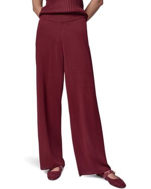 Donna Karan Sequin Wide-leg Pull-on Pants - Red