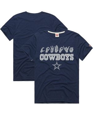 Homage And Dallas Cowboys Nfl Asl Collection By Love Sign Tri-blend T-shirt - Blue