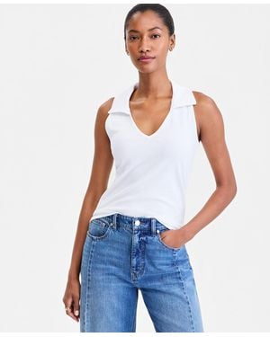 On 34th Racerback Polo Tank Top - Blue