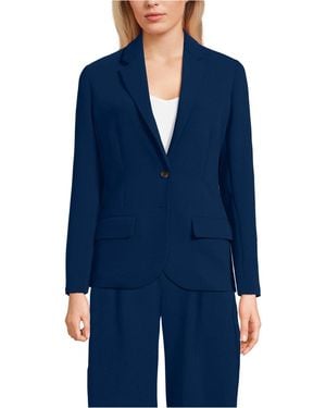 Lands' End Crepe Blazer - Blue